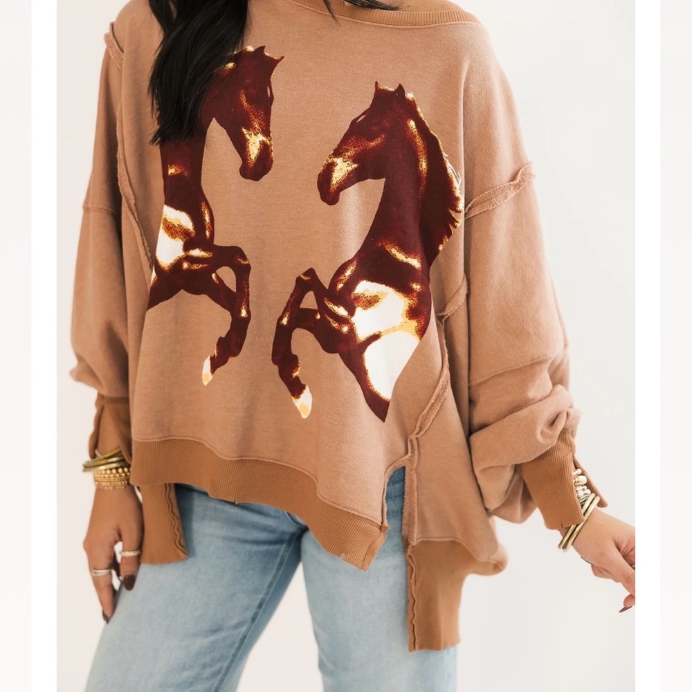 Free People We the Free Graphic Camden | Mirrored Horses